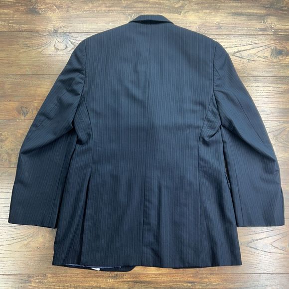 Ralph Ralph Lauren RRL Mens 40R Navy Blue Pinstripe Suit Jacket 100% Wool - Picture 3 of 13